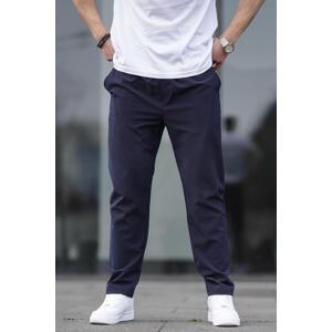 Madmext Navy Blue Straight Cuff Men's Trousers 6530