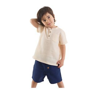 Denokids Baby Boy Kids Muslin Shorts Shirt Set