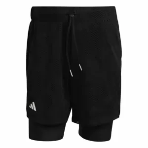 Pánské šortky adidas  Melbourne Tennis Two-in-One 7-inch Shorts Black XXL