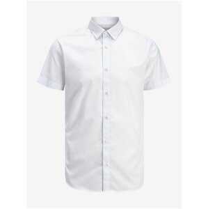Bílá pánská košile s krátkým rukávem Jack & Jones Joe - Pánské