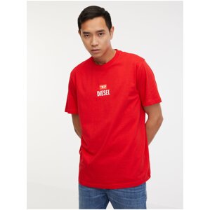 Červené pánské tričko Diesel T-Just - Pánské