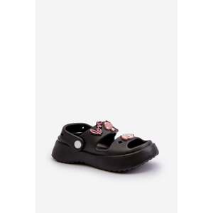 Lehké dětské pěnové sandále ozdobami, Černá Ifrana