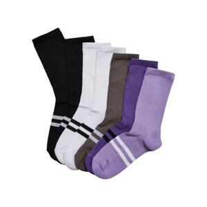 Ponožky s dvojitými proužky, 7 balení, vícebarevné