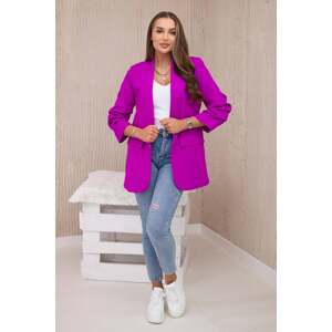 Elegantní sako s klopami fialové