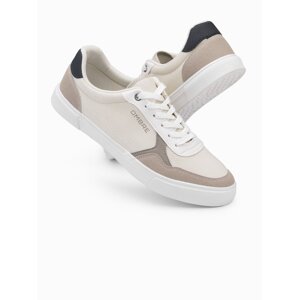 Ombre Men's sneaker shoes with colorful accents - cream
