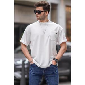 Madmext White Men's Oversize T-Shirt with Pocket Detail 6194