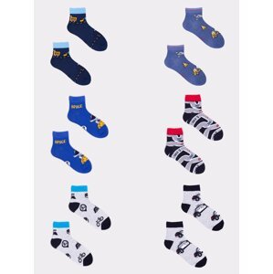 Yoclub Kids's Boys' Short Patterned Socks 6-Pack SKA-0024C-AA00-001