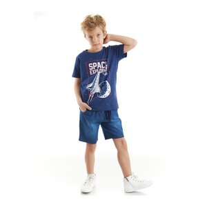 mshb&g Space Boy T-shirt Denim Shorts Set