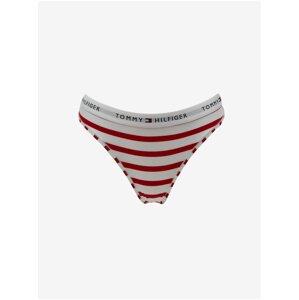 Tommy Hilfiger Underwear Červeno- bílá dámská pruhovaná tanga Tommy Hilfiger