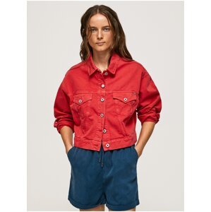 Červená dámská džínová bunda Pepe Jeans