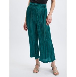 Orsay Tmavě zelené dámské kalhoty - Dámské