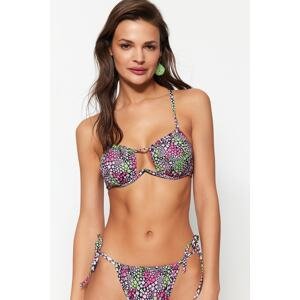 Trendyol Floral Pattern Underwired Tunnel Bikini Top