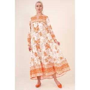 Bigdart 1947 vzorované šaty s hidžábem - oranžové