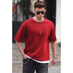 Madmext Oversize Claret Red Men's T-Shirt 4978