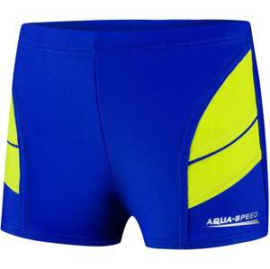 Dětské plavecké šortky AQUA SPEED Andy námořnická modrá/zelený vzor 28