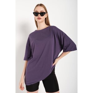 Know Women's Purple Oversized T-shirt