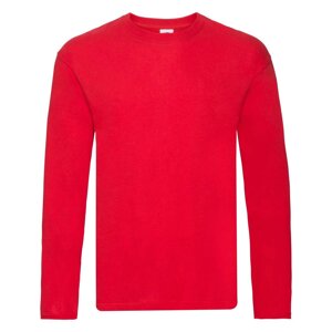 Red Men's T-shirt Original Fruit of the Loom Sleeve