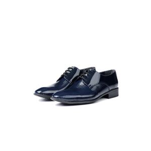 Ducavelli Shine Pánské klasické boty z pravé kůže, tmavě modré