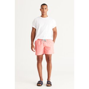 AC&Co / Altınyıldız Classics Men's Orange Standard Fit Regular Cut Quick Dry Patterned Swim Shorts with Side Pockets Swimsuit