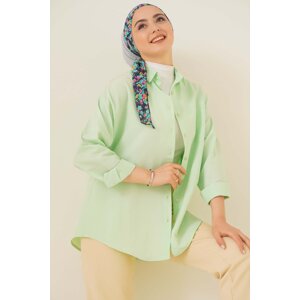 bigmerter 103901 Nadměrná základní hidžábová košile - E.zelená