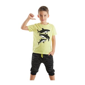 mshb&g Sharks Boys T-shirt Capri Shorts Set
