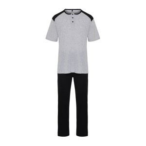 Trendyol Gray Regular Fit Knitted Pajama Set