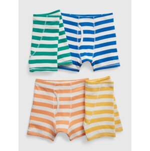 Sada čtyř klučičích pruhovaných boxerek v oranžové, žluté, zelené a modré barvě GAP