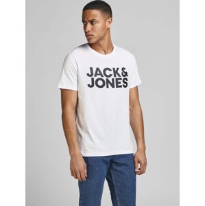 Bílé tričko Jack & Jones Corp