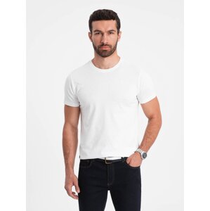Ombre Men's BASIC classic cotton T-shirt - white