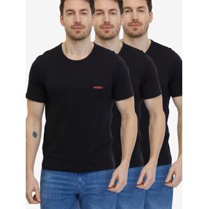 Sada tří pánských triček v černé barvě HUGO