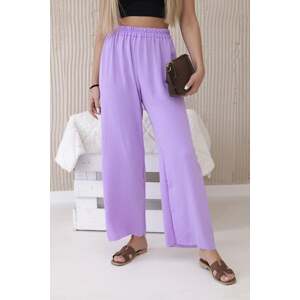 Široké nohavice fialové
