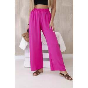 Růžové široké kalhoty