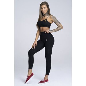 Gym Glamour Legíny bezešvé Black, XS, černá