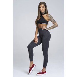 Gym Glamour Legíny bezešvé Grey Melange, XS, šedá