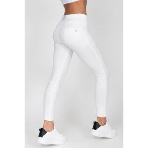 Hugz Jeans - White - Jeggings - Mid Waist, XS, bílá