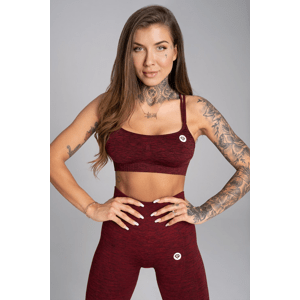 Gym Glamour Podprsenka bezešvá Bordo Melange, S, bordo