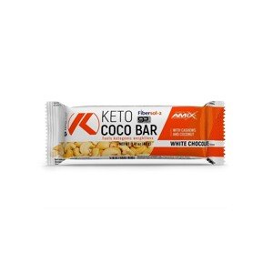 AMIX KetoLean Keto goBHB Coco Bar, White Chocolate, 40g