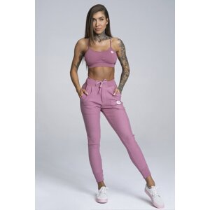 Gym Glamour Tepláky Boyfriend Dirty Pink, XS, růžová