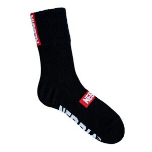 Nebbia “EXTRA MILE” crew ponožky 103, černá, 35-38