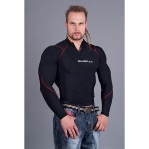 MADMAX Kompresní triko s dlouhým rukávem se zipem, XL, černo-červená