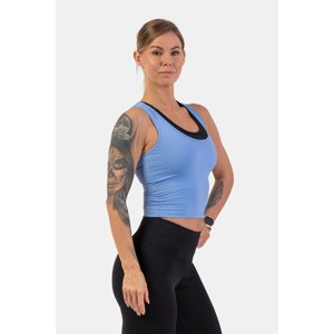 Nebbia Sportovní slim-fit crop tílko 422, S, světle modrá